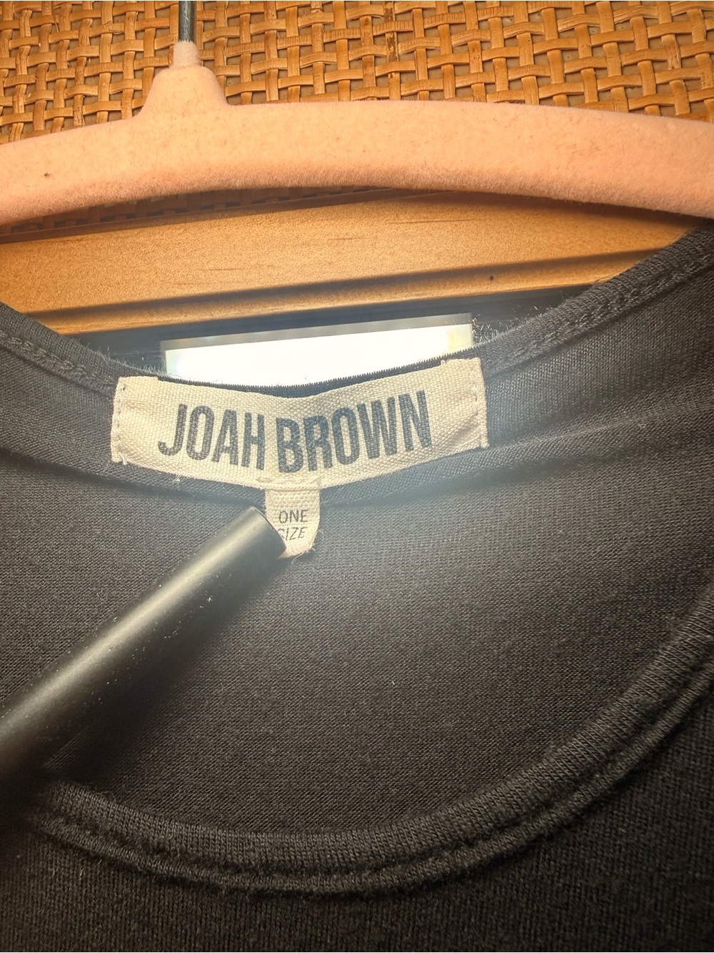 Joah Brown Modal Crop Top Black - Picture 6 of 7